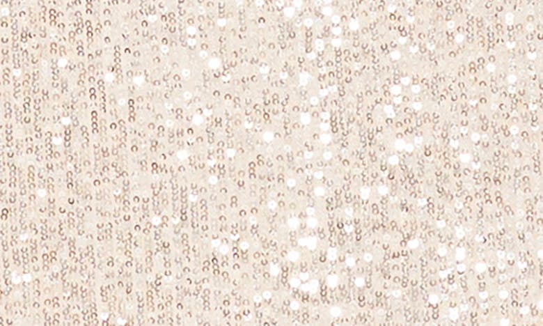 Chaus Tie Waist Sequin Dress In Silver
