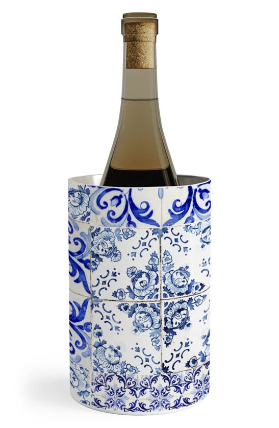 Shop Deny Designs Portuguese Azulejos Wine & Champagne Chiller In Blue