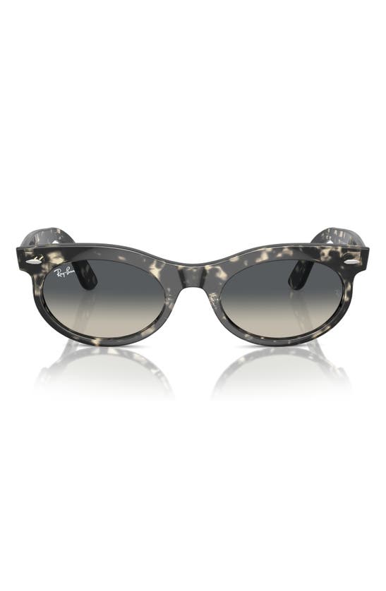 Shop Ray Ban Wayfarer 53mm Oval Sunglasses In Gunmetal Tort