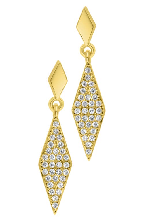 Adornia Cz Pavé Diamond Drop Earrings In Gold