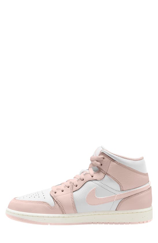 Shop Jordan Air  1 Mid Se Sneaker In White/ Legend Pink/ Sail