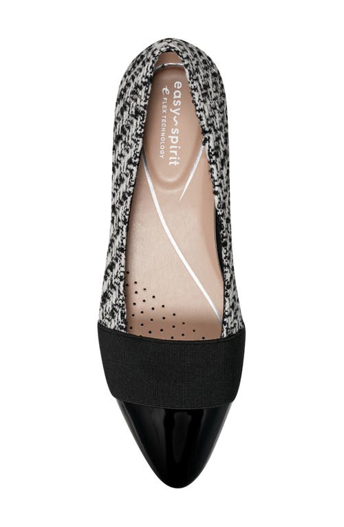 Shop Easy Spirit Casta Pointed Toe Pump In Black Tweed/black Patent