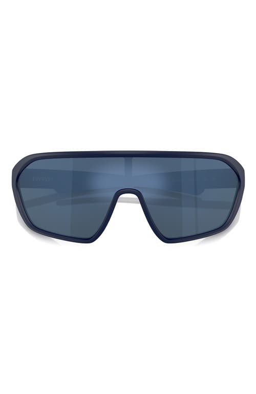 Shop Scuderia Ferrari 42mm Mirrored Pillow Sunglasses In Matte Blue