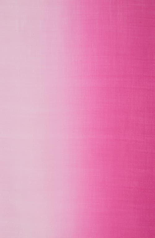 Shop La Fiorentina Ombré Silk & Wool Scarf In Pink/fuchsia