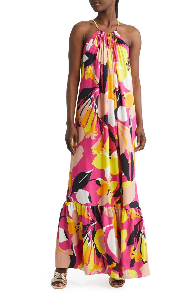 Ted Baker London Ikella Floral Halter Neck Maxi Sundress | Nordstromrack