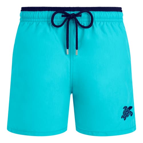 Shop Vilebrequin Solid Bicolor Swim Shorts In Bora Bora