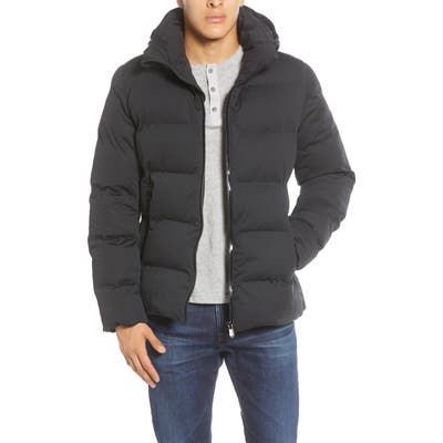 Save The Duck Water Resistant Hooded Puffer Jacket, Black