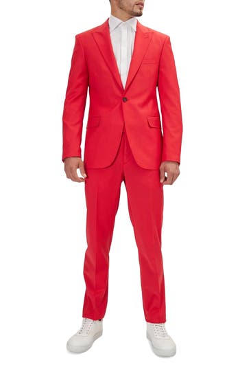 Ron Tomson Super 120s Merino Wool Tuxedo Jacket In Valentine