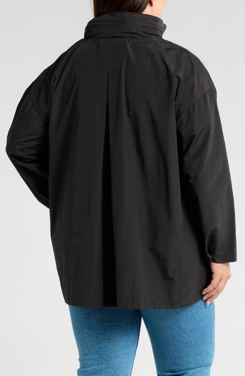 Shop Eileen Fisher Stand Collar Jacket In Black