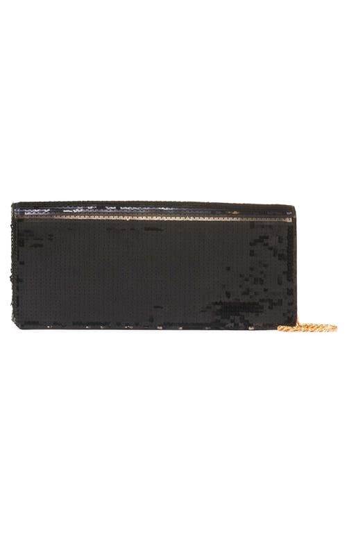 Tom Ford Wallis Squared Sequin Clutch In 1n001 Black