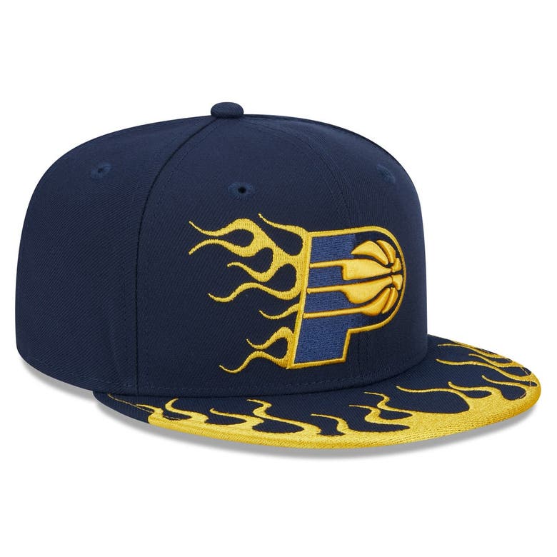 Shop New Era Navy Indiana Pacers  Rally Drive Flames 9fifty Snapback Hat