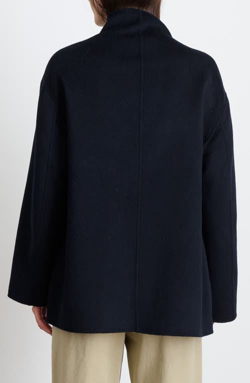 Shop Alex Mill Sophia Wool Blend Coat In Dark Navy