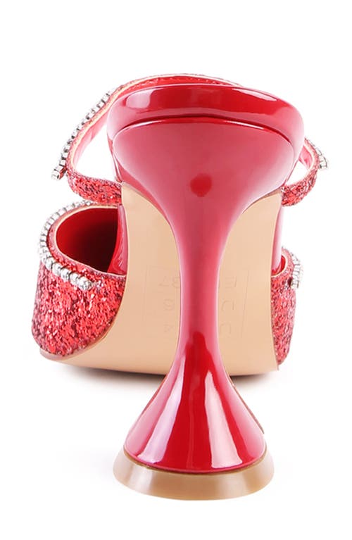 London Rag Iris Glitter Mule In Red