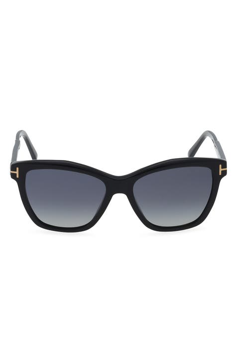 Lucia 54mm Polarized Square Sunglasses