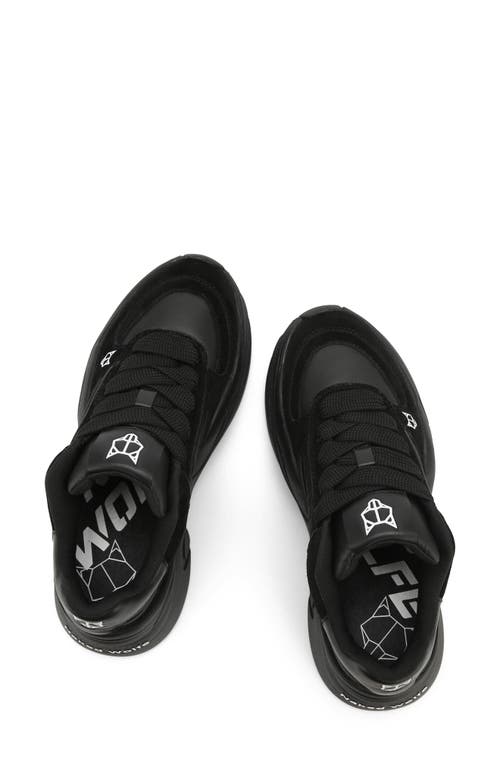 Shop Naked Wolfe Temple Sneaker In Black-leather/suede Combo