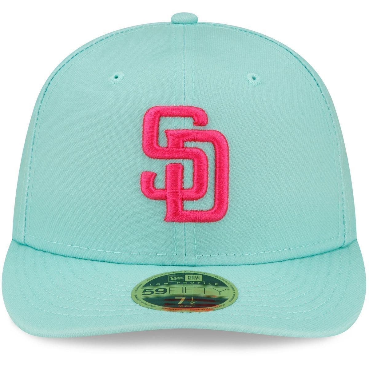 Men's New Era Cardinal San Diego Padres White Logo 59FIFTY Fitted Hat 