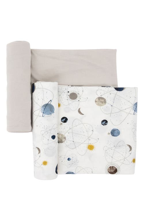 little unicorn 2-Pack Knit Swaddle in Small Planetary at Nordstrom