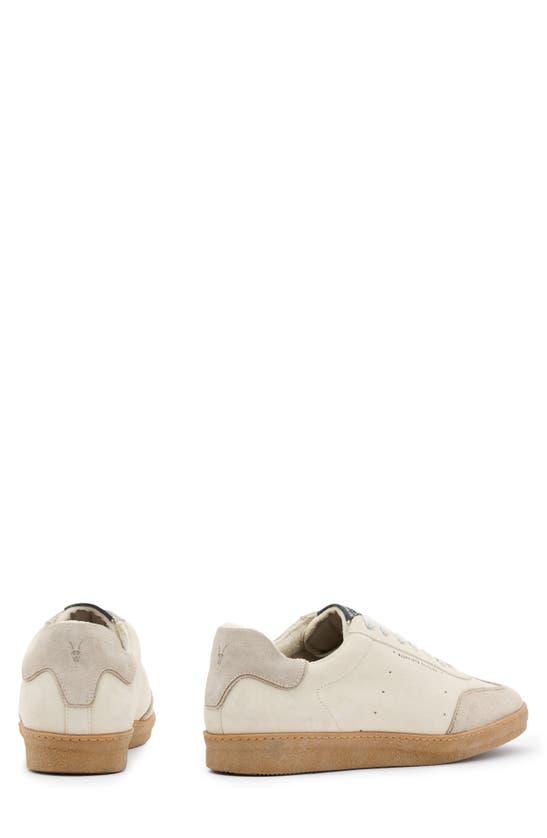Shop Allsaints Leo Suede Low Top Sneaker In Parchment White