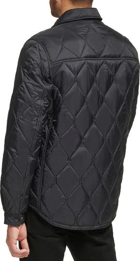 calvin klein black quilted jacket