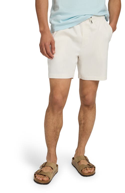 Faherty Essential Drawstring Stretch Shorts In White