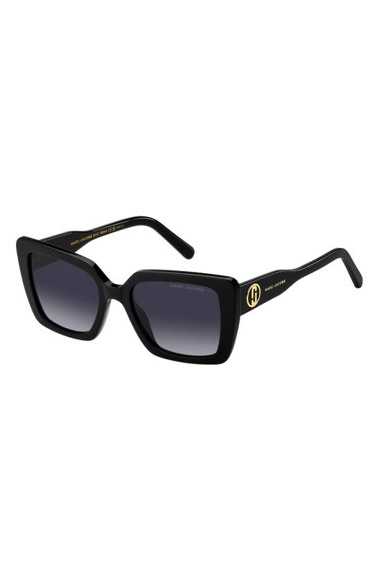 Shop Marc Jacobs 52mm Gradient Square Sunglasses In Black/ Grey Shaded