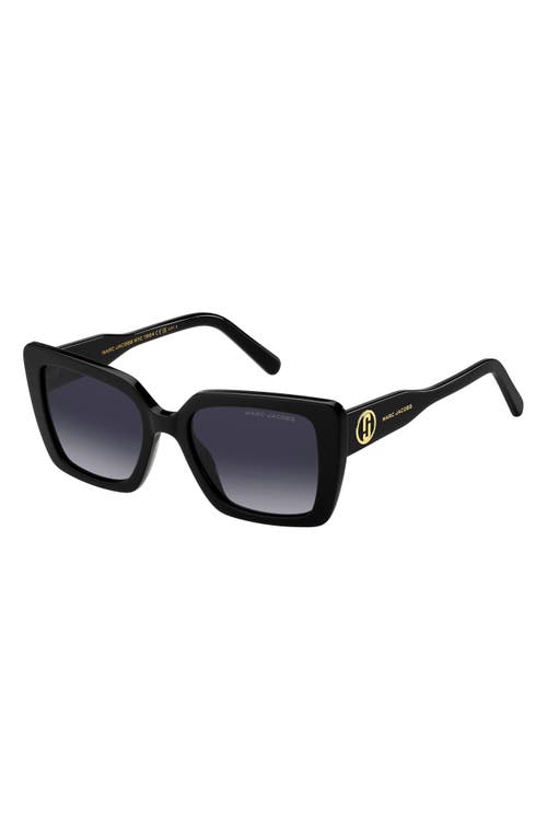 Shop Marc Jacobs 52mm Gradient Square Sunglasses In Black/grey Shaded