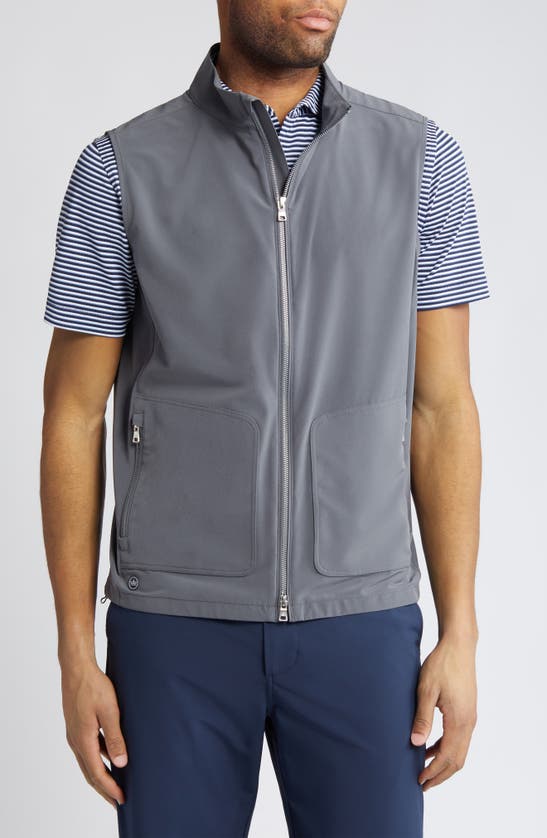 Shop Peter Millar Crown Crafted Water Resistant Contour Vest In Iron