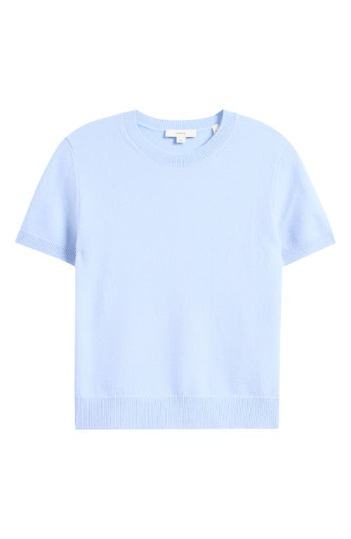 Vince Short-sleeve Cashmere-blend Tee In Sky Powder