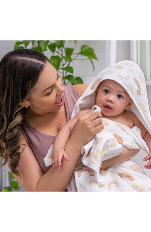 Shop Aden + Anais 2-pack Cotton Washcloth & Hooded Towel In Keep Rising Tan