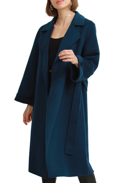 Belle & Bloom Stay Wild Oversize Wool Coat In Dark Teal