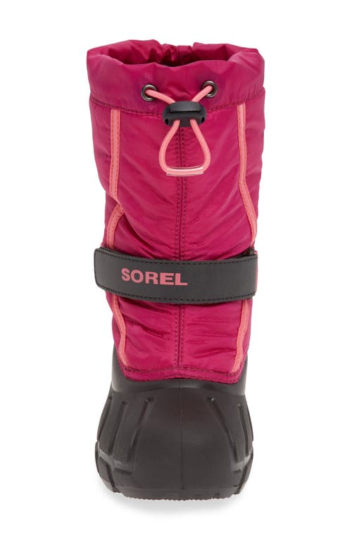 Shop Sorel Kids' Flurry Weather Resistant Snow Boot In Deep Blush/tropic Pink Multi