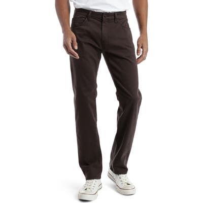 Mavi Jeans Zach Straight Leg Twill Pants, Brown