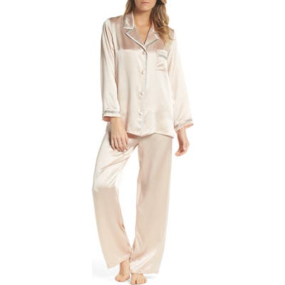Christine Lingerie Coco Silk Pajamas, Pink
