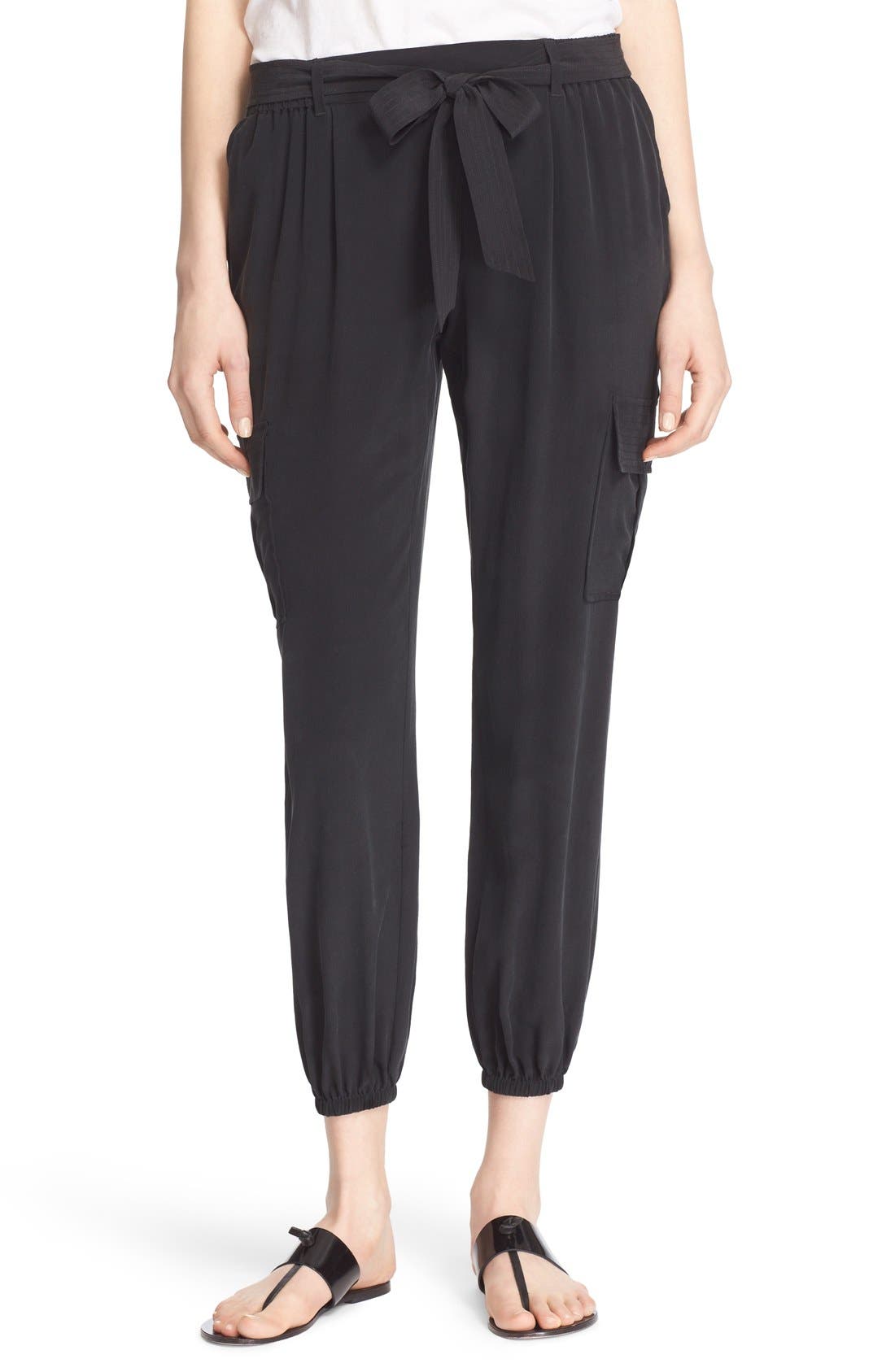 Joie 'Elandra' Crop Silk Cargo Pants Nordstrom