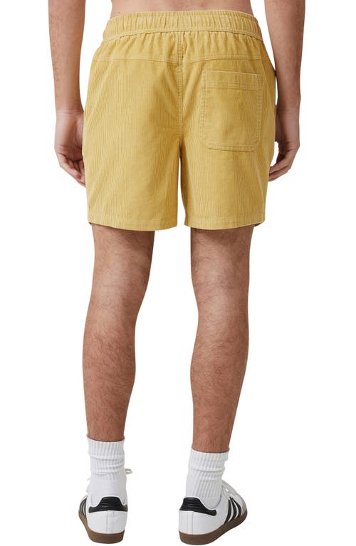 Shop Cotton On Easy Cotton Blend Drawstring Shorts In Gold Corduroy