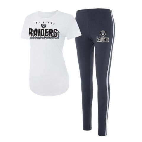 Women's Las Vegas Raiders Concepts Sport Black Mainstay Flannel Pants
