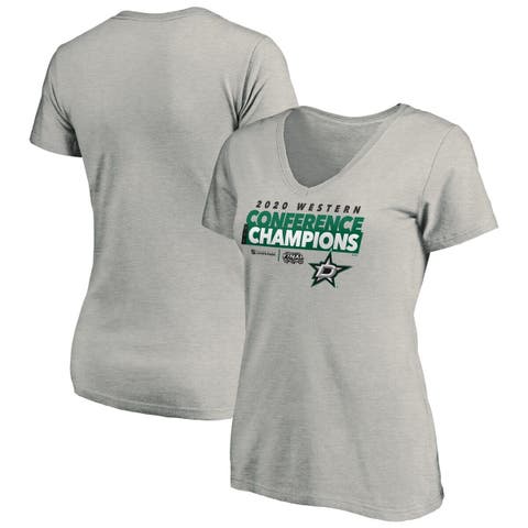 Detroit Tigers Women's Sideline Apparel Inc. Heathered Grey V-Neck T-Shirt
