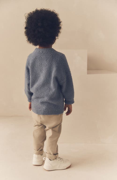 Shop Next Kids' Oversize Bouclé Crewneck Sweater In Blue