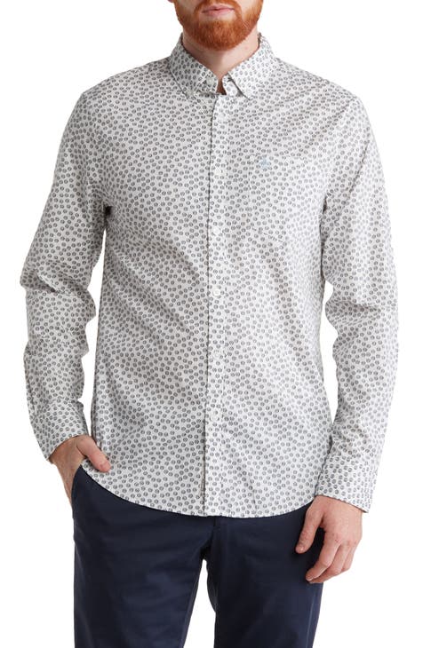 Woven Printed Poplin Long Sleeve Shirt