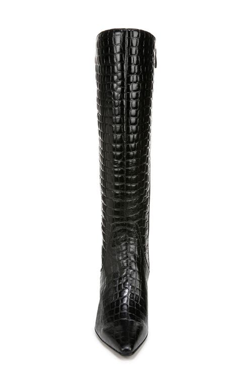 Naturalizer Deesha Pointed Toe Knee High Kitten Heel Boot In Black