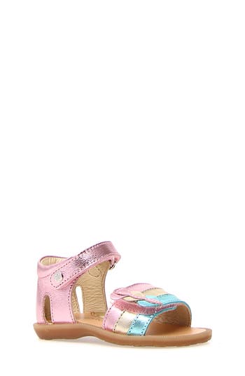 Shop Naturino Zeja Sandal In Pink-platinum-celeste