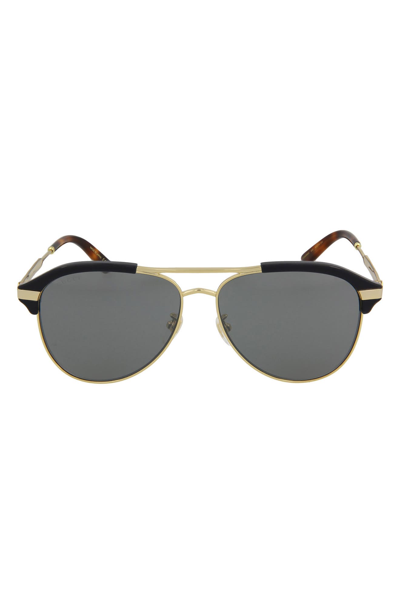 gucci 60mm fashion aviator sunglasses