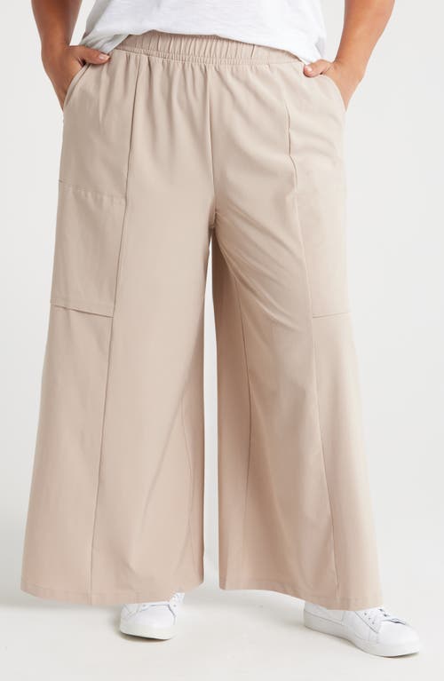 Shop Zella In Flight Flowy Cargo Pants In Tan Thread