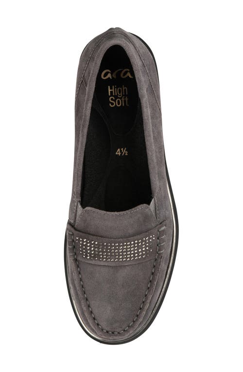 Ara Daffodil Moc Toe Loafer In Grey