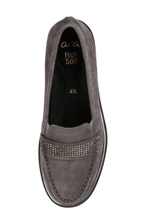 Shop Ara Daffodil Moc Toe Loafer In Grey