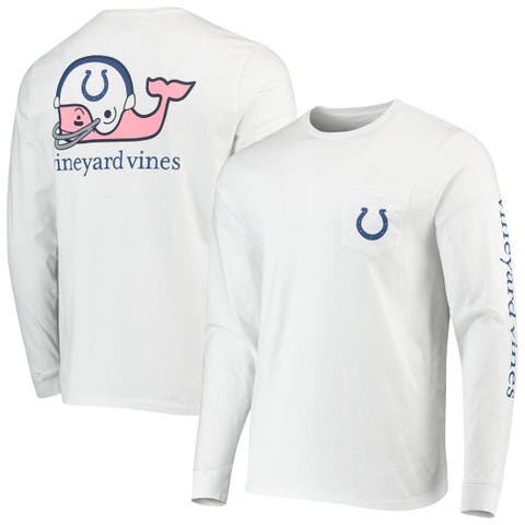 Men's Vineyard Vines White Los Angeles Chargers Team Whale Helmet T-Shirt