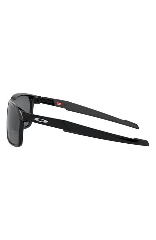 Oakley Portal 59mm Polarized Square Sunglasses In Polished Black/prizm Black