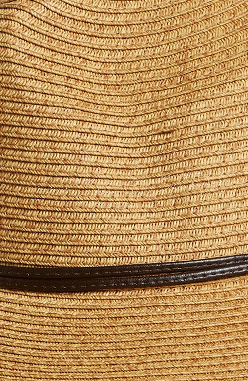 San Diego Hat Pinched Crown Straw Sun Hat In Coffee