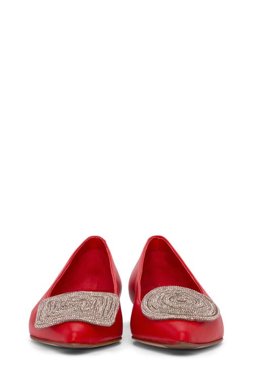 Shop Beautiisoles Bonnie Pointed Toe Ballet Flat In Red