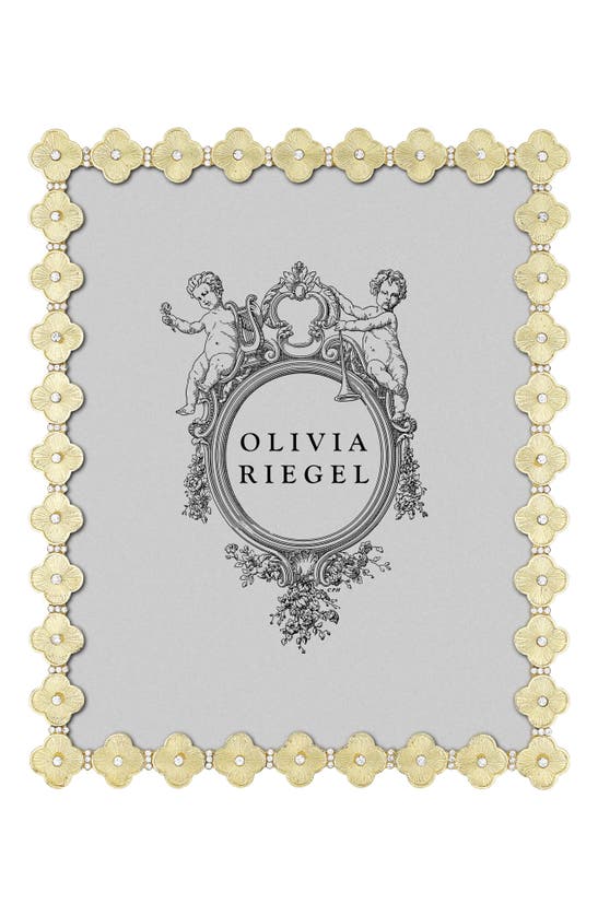 Olivia Riegel Clover Crystal Frame In Gold